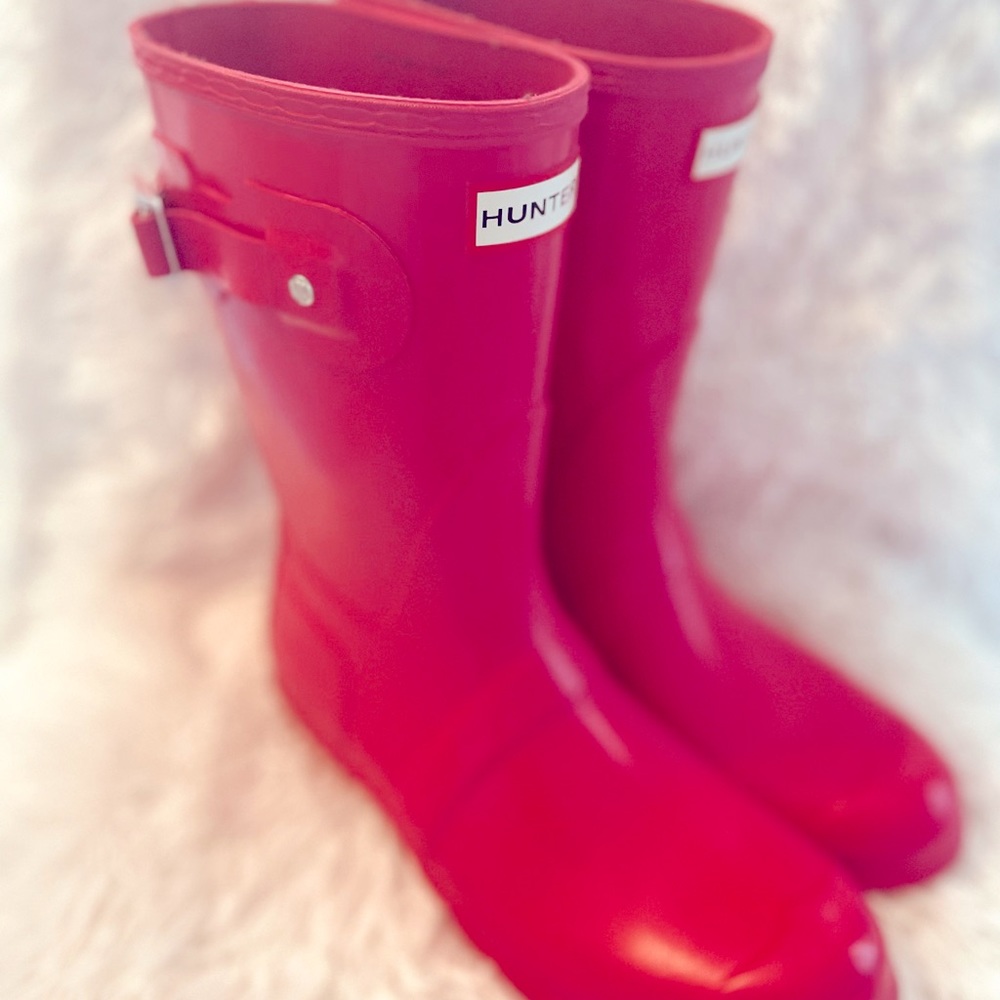 Hunter boots. Mid calf. Worn no more than 5 times.